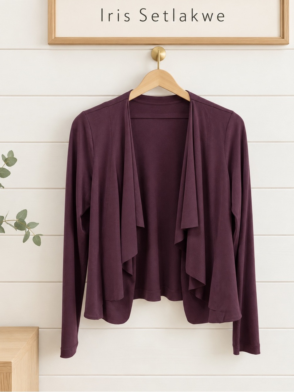 Iris Setlakwe Asymmetrical Cardigan β Plum β Size M